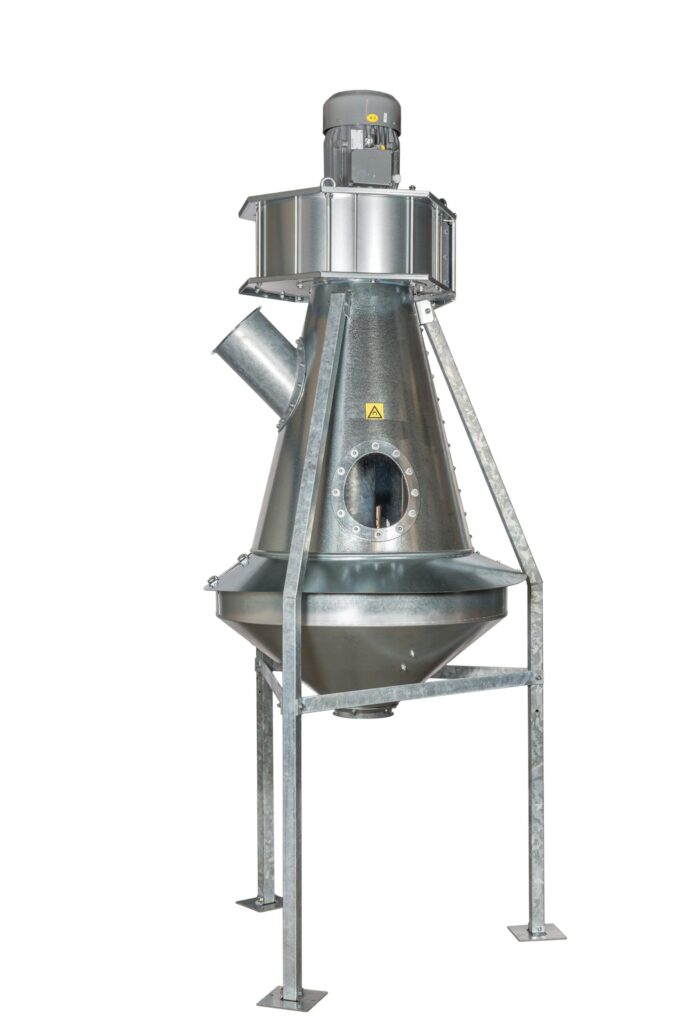 Voorreiniger voor graan en bulkgoed met cycloonoptie