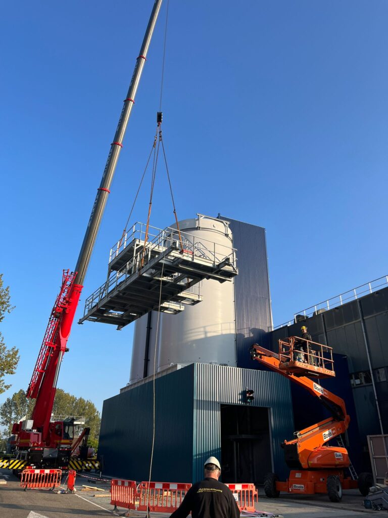 Uitvoering van project en hijsklus